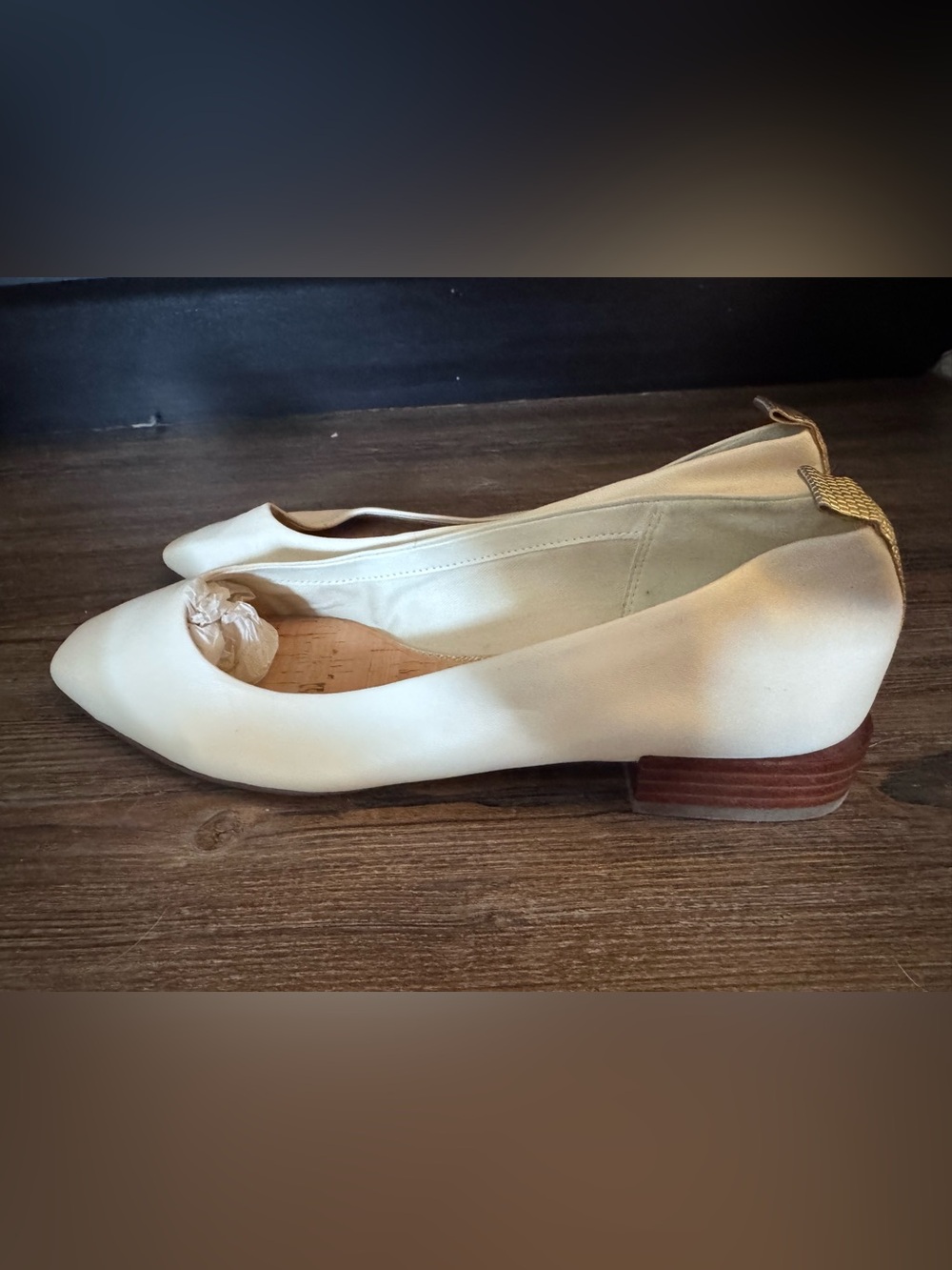 Essex Lane Ivory Pointed Ballet Flats